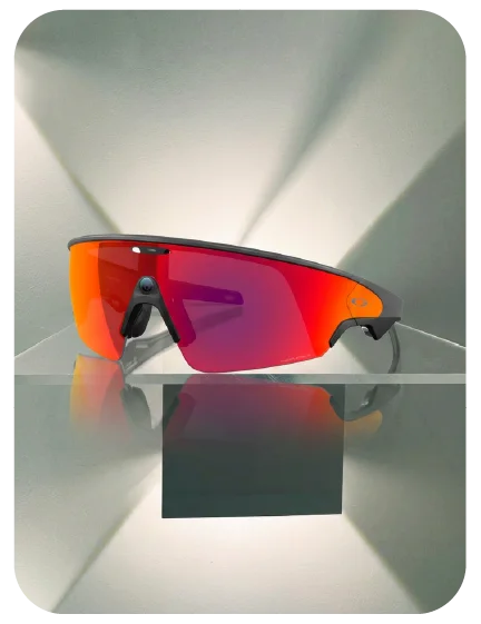 Oakley de sol tipo escudo con lente Prizm roja anaranjada