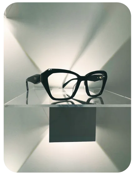 TOUS de vista cat-eye de acetato negro