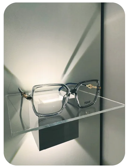 TOUS de vista cuadrada oversize de acetato gris traslúcido